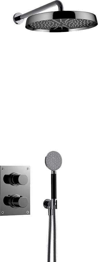 Tapwell ARM7268 piiloasennettava sadesuihku, Musta kromi