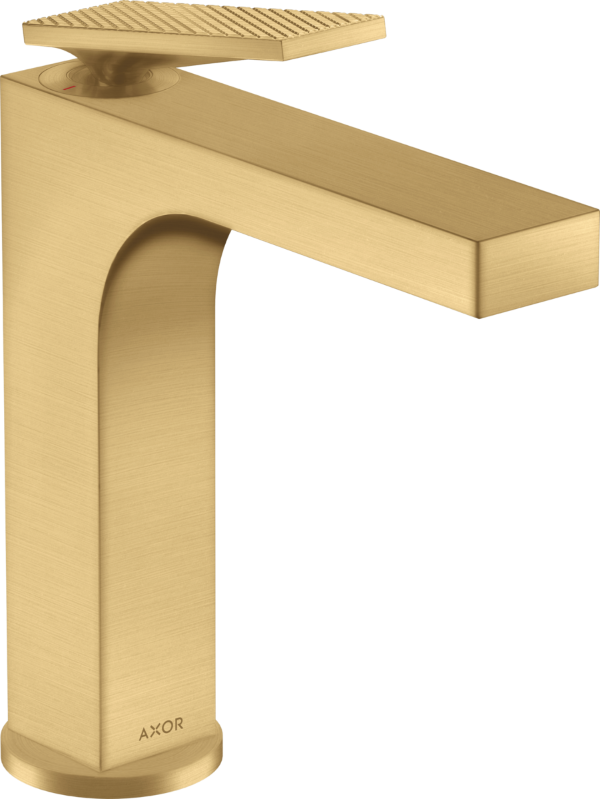 AXOR CITTERIO Yksiote pesuallashana 160, sulkeutumaton pohjaventtiili - rombinen leikkaus, harjattu kulta