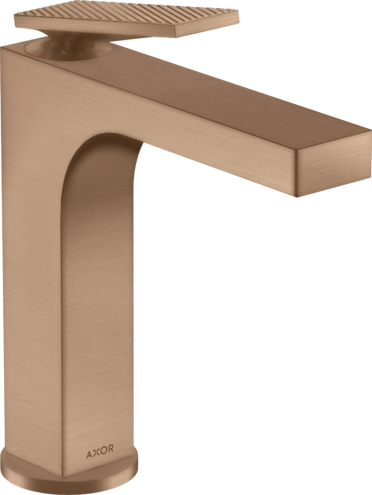 AXOR CITTERIO Yksiote pesuallashana 160, sulkeutumaton pohjaventtiili - rombinen leikkaus, harjattu punakulta
