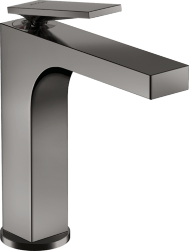 AXOR CITTERIO Yksiote pesuallashana 160, sulkeutumaton pohjaventtiili - rombinen leikkaus, kiillotettu musta kromi