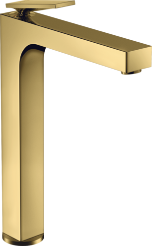 AXOR CITTERIO Yksiote pesuallashana 280, sulkeutumaton pohjaventtiili, kiillotettu kulta optiikka