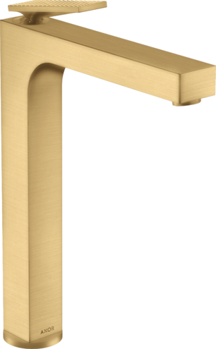 AXOR CITTERIO Yksiote pesuallashana 280, sulkeutumaton pohjaventtiili - rombinen leikkaus, harjattu kulta