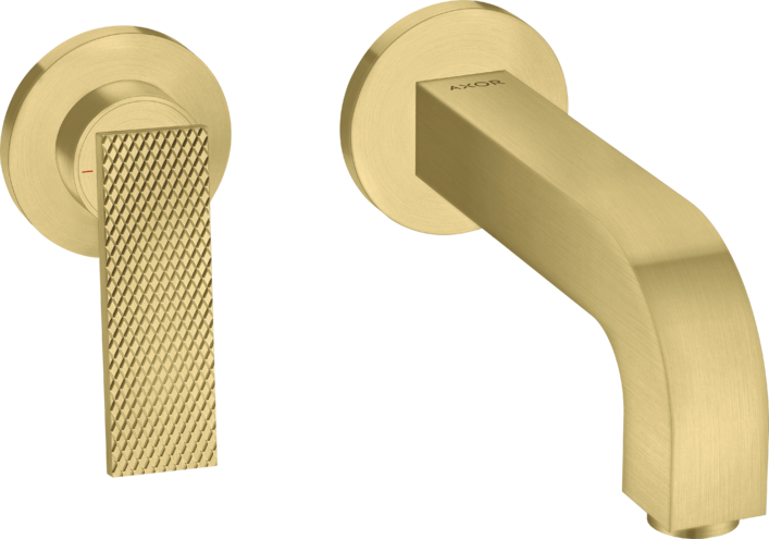 AXOR CITTERIO Yksiote pesuallashana piiloasennus seinään juoksuputki 220 mm, peitelevyillä, 39181000, kromi, harjattu messinki