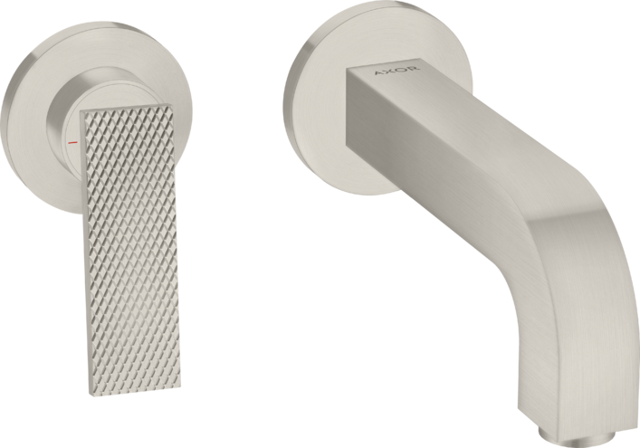 AXOR CITTERIO Yksiote pesuallashana piiloasennus seinään juoksuputki 220 mm, peitelevyillä, ruostumaton teräs