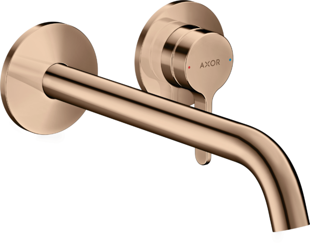 AXOR ONE Yksiote pesuallashana piiloasennus seinään juoksuputki, kiillotettu punakulta