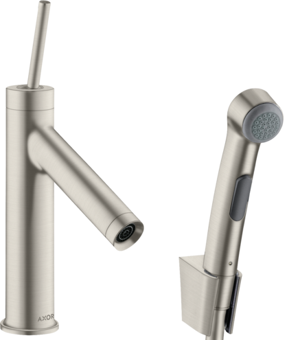 AXOR STARCK yksiote pesuallashana 90 Bidette, PushOpen-pohjaventtiili, ruostumaton teräs