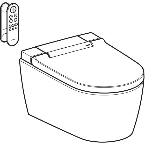 Geberit AquaClean Sela pesevä wc-istuin, seinä-WC, piirroskuva
