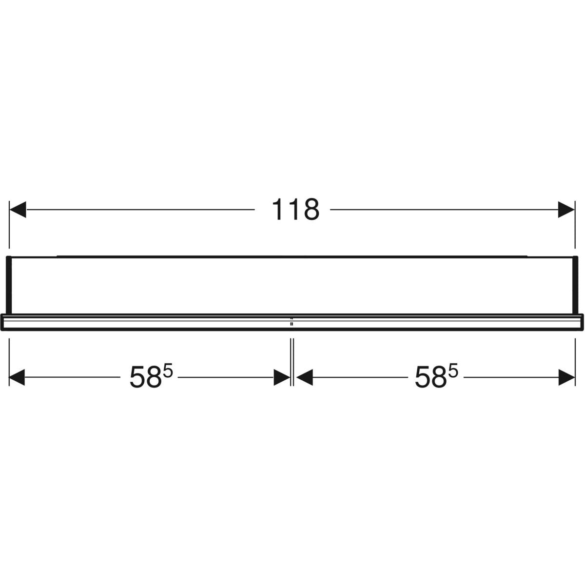 Geberit ONE -peilikaappi, uppoasennus, mittakuva, 120