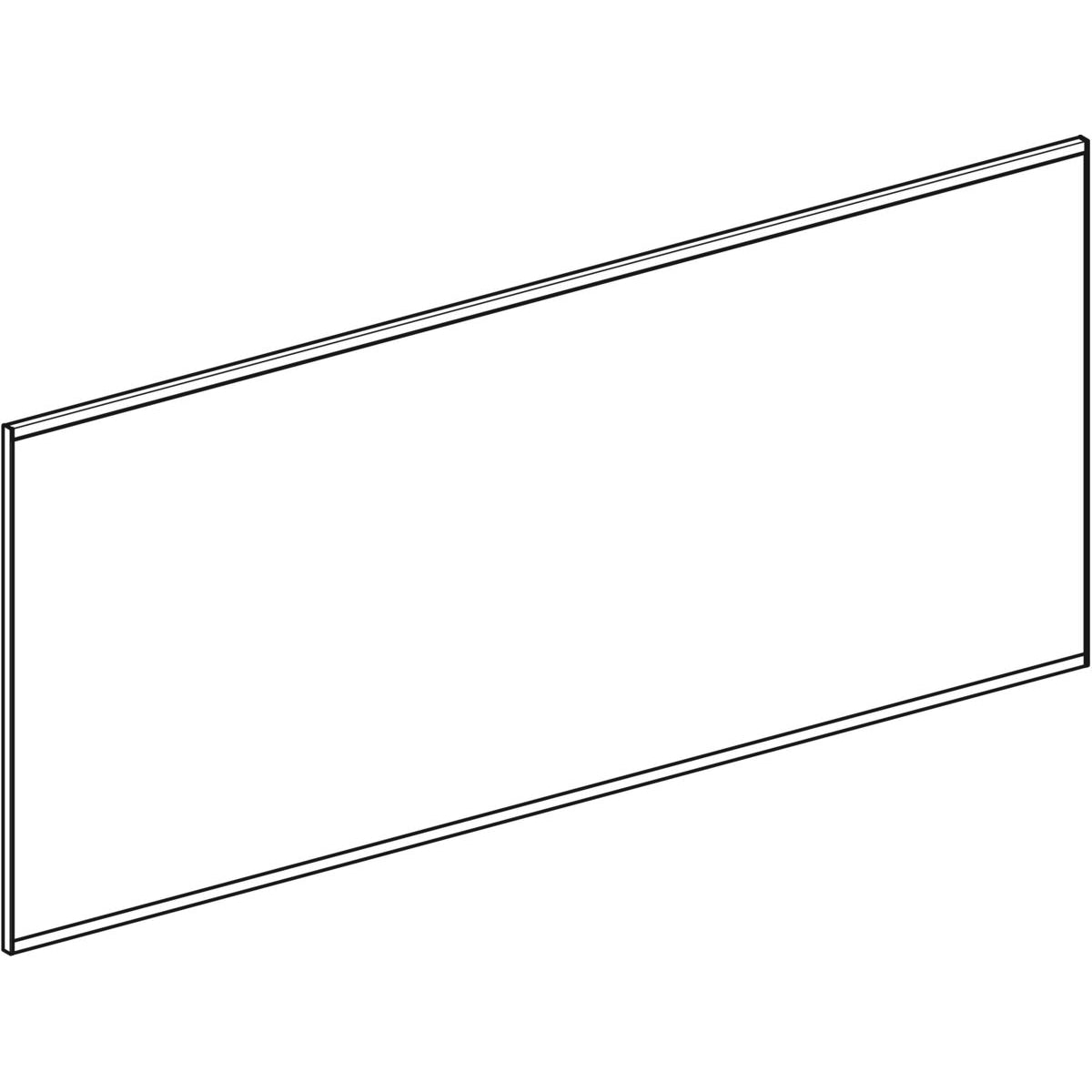 Geberit Option Plus Square -tasopeili 1600x32x700mm, suoralla ja epäsuoralla valaistuksella, piirroskuva