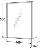 Gustavsberg Graphic - 45 cm peilikaappi, mittakuva