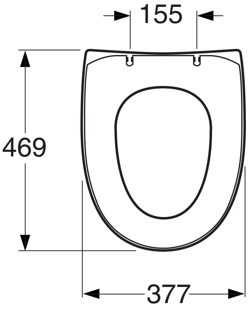 Gustavsberg Nautic 9M24 istuinkansi, mittakuva