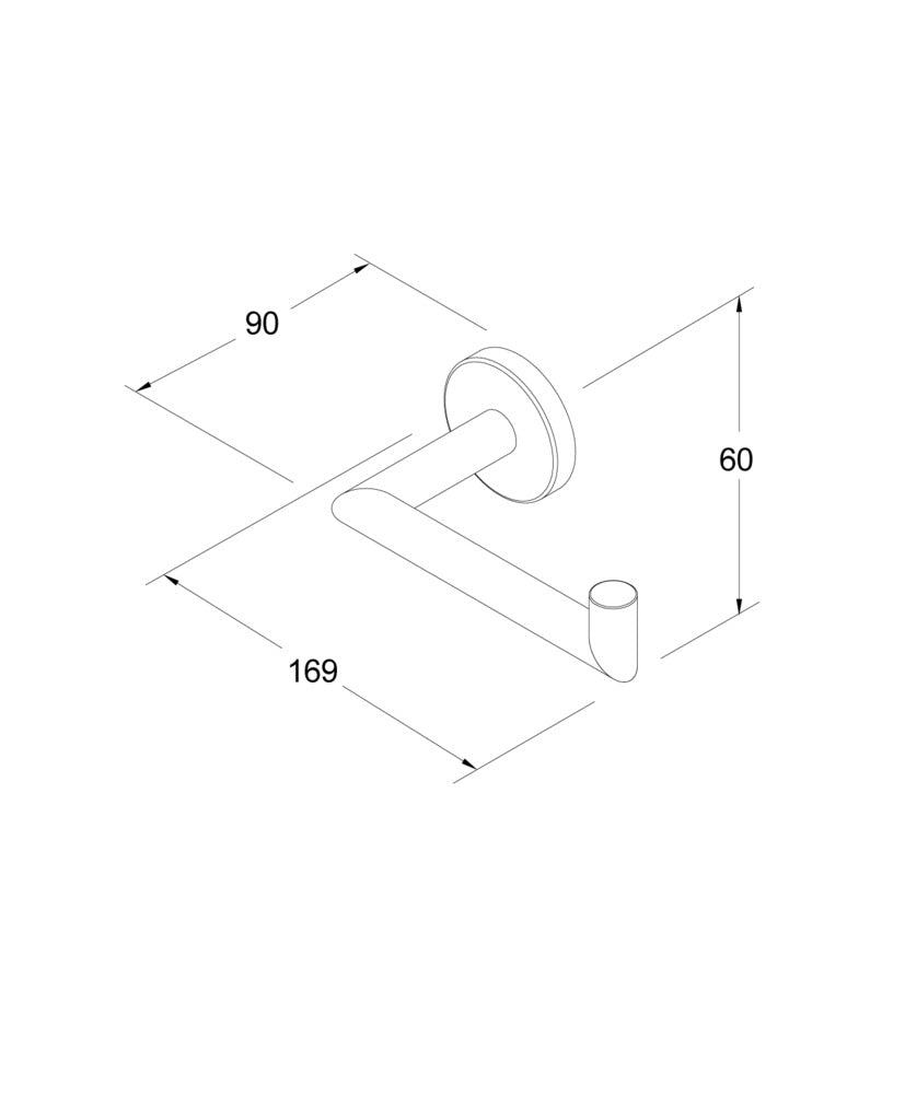 Gustavsberg Round WC-paperiteline, mittakuva