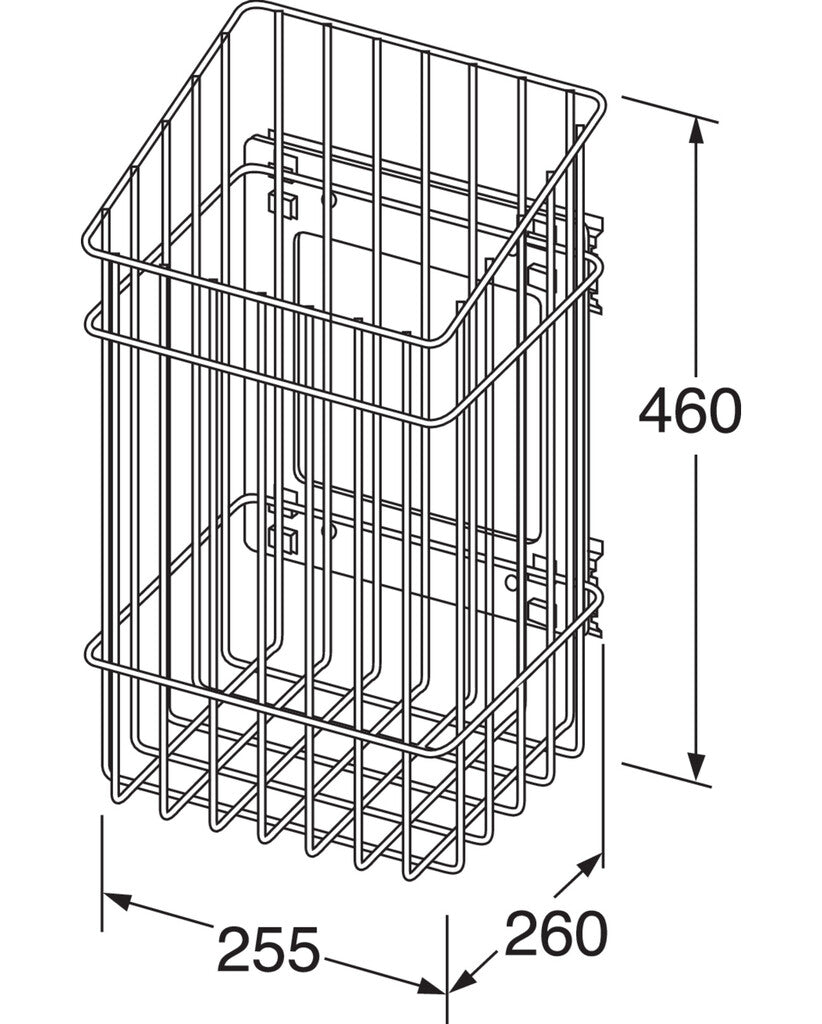 Gustavsberg pyykkikori, mittakuva