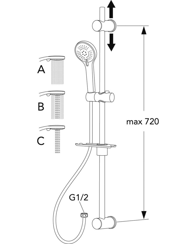 Gustavsberg suihkusetti 2.1, piirroskuva