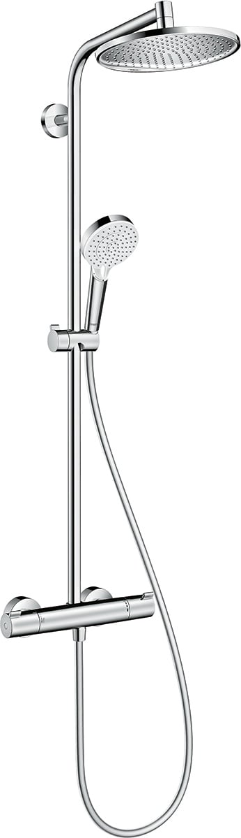 Hansgrohe Crometta S Showerpipe 240 1jet, suihkutermostaatti, 27937000, kromi