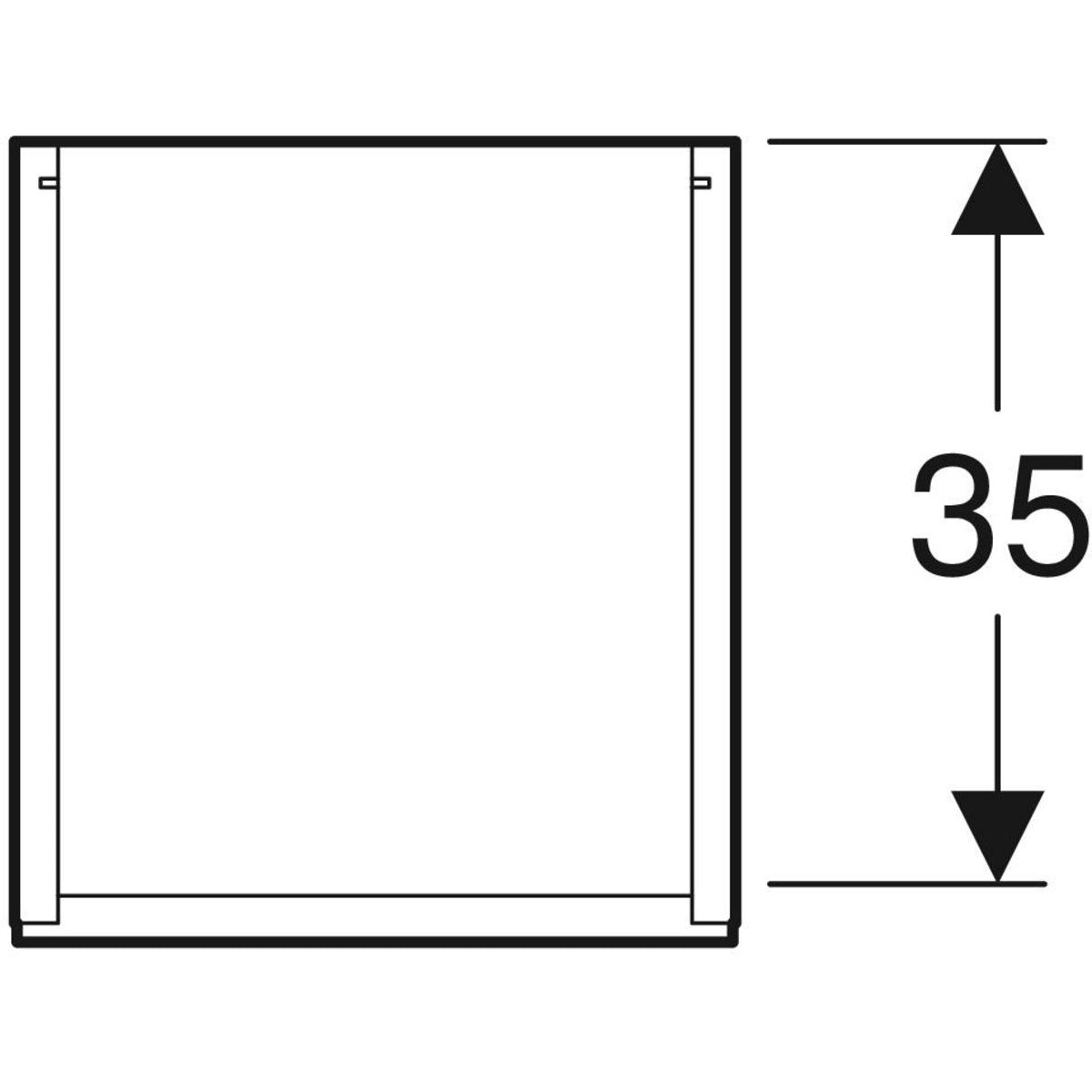 IDO Elegant -korkea kaappi, yhdellä ovella mittakuva