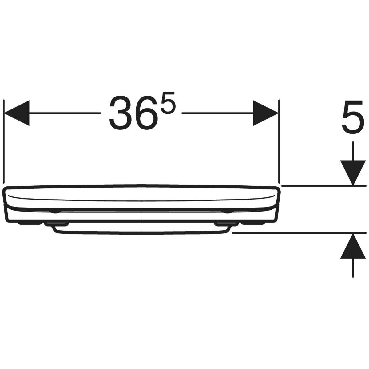 IDO Glow -WC-kansi, kova, mittakuva
