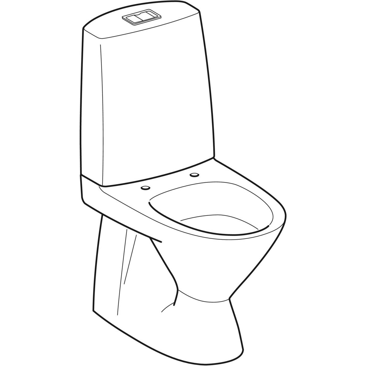 IDO Seven D 10 -lattia-WC, piirroskuva