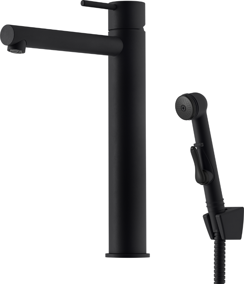 MORA INXX II sharp, high käsisuihkulla, 273025.12CA, mattamusta