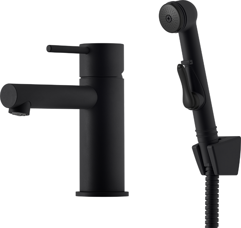 MORA INXX II sharp, small käsisuihkulla, bide, 273005.12CA, mattamusta