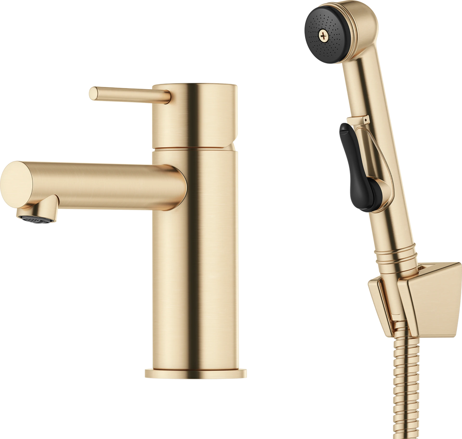 MORA INXX II sharp, small käsisuihkulla, bide, 273005.62CA, harjattu messinki