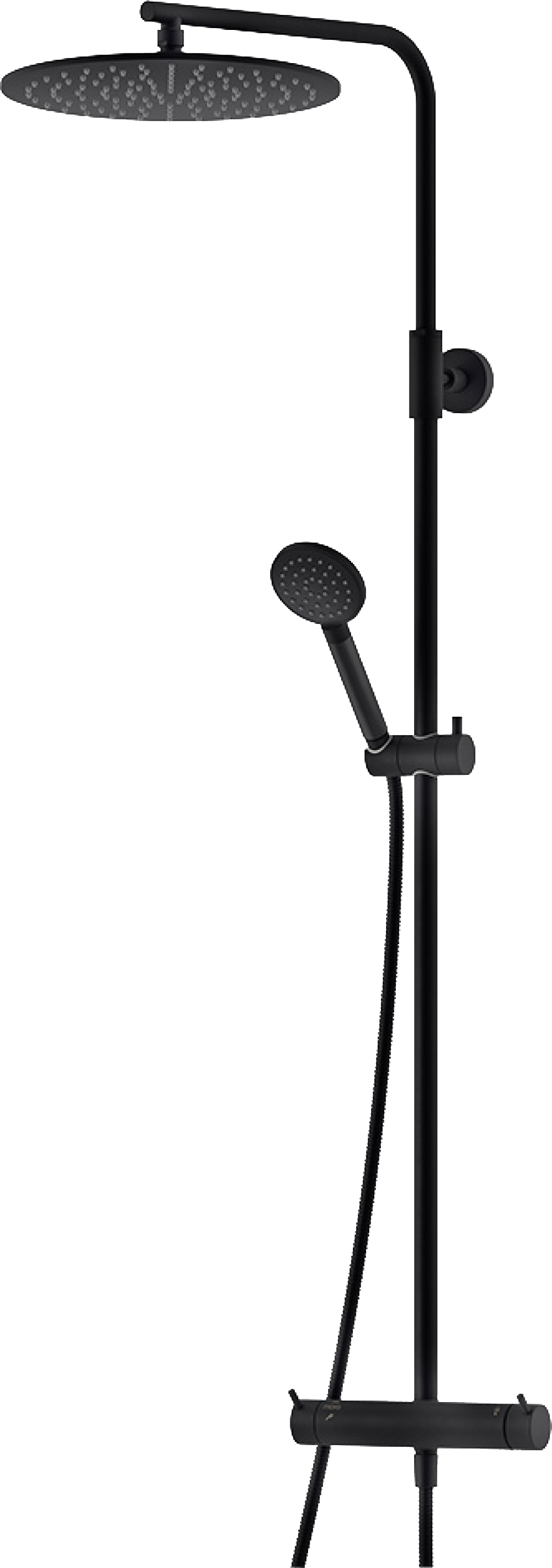 MORA INXX II shower system ylä- ja käsisuihkusetti, 271905.12, mattamusta