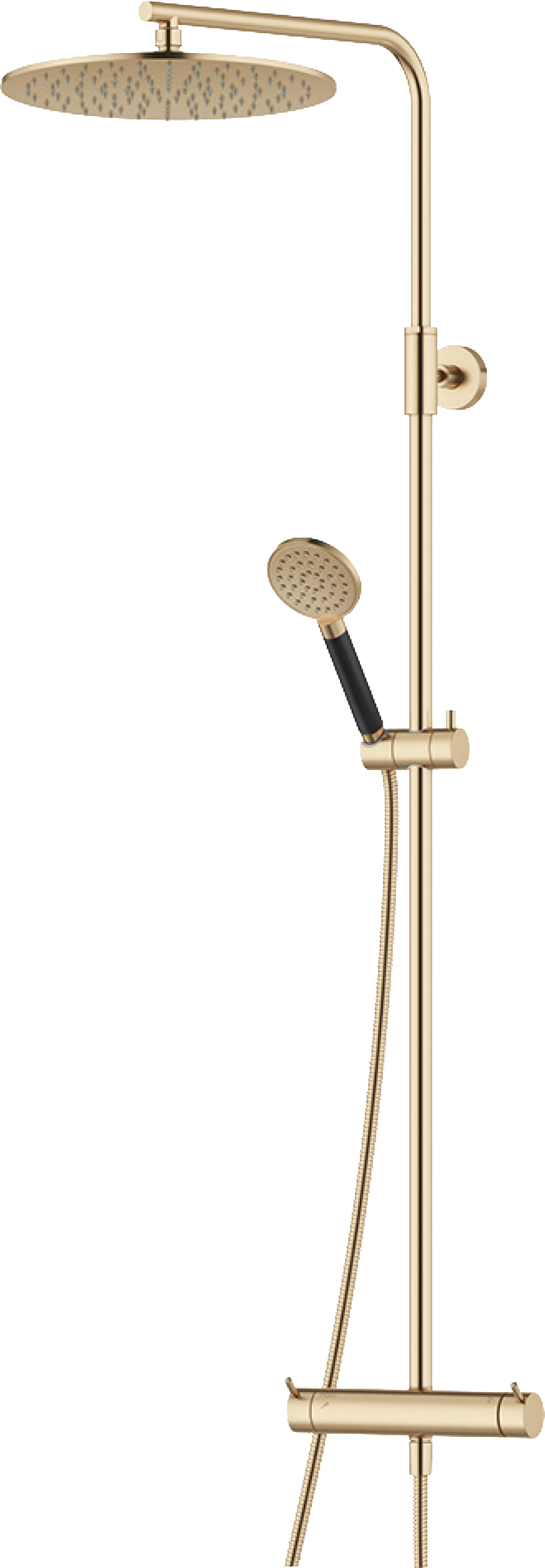 MORA INXX II shower system ylä- ja käsisuihkusetti, 271905.62, harjattu messinki