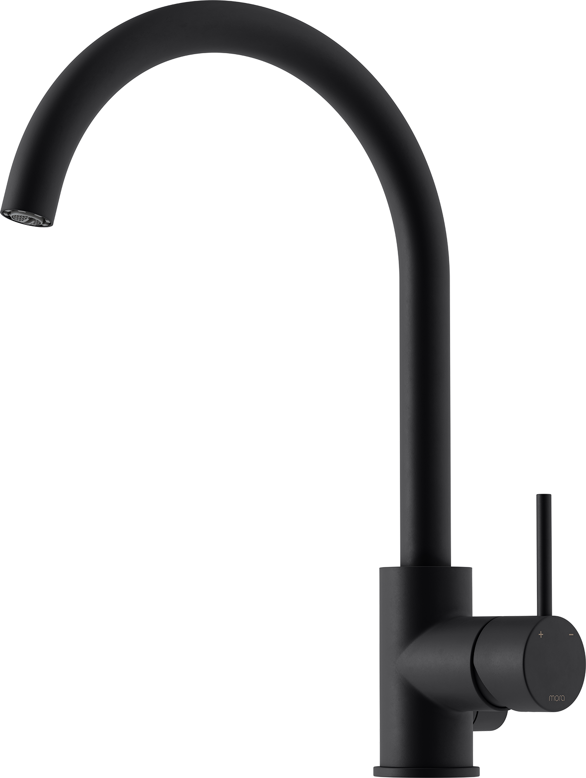 Mora INXX II soft keittiöhana pesukoneventtiilillä, matta musta