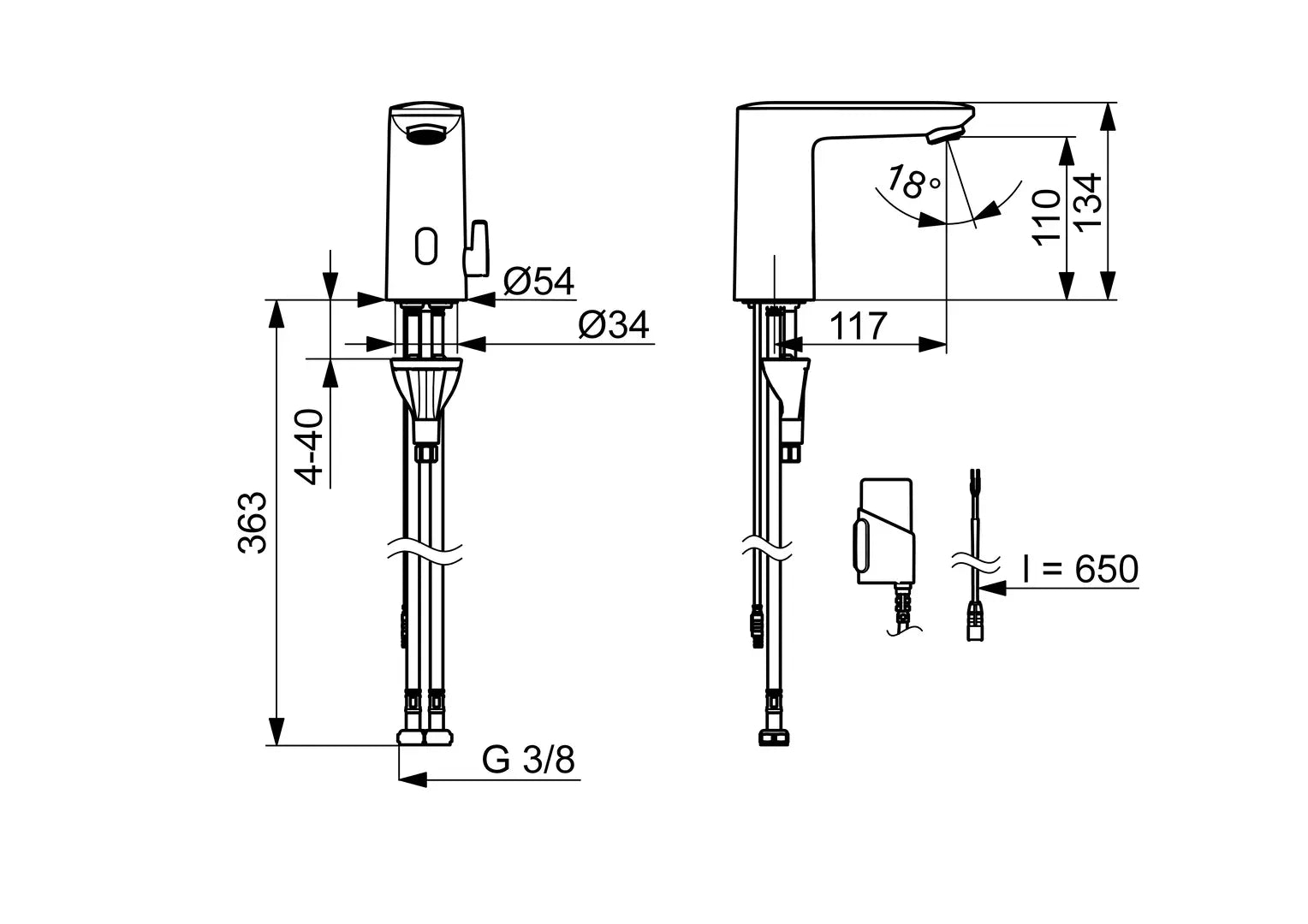 Oras Electra Safety pesuallashana, 3 V, Bluetooth, 9210FZ-33, mattamusta, mittakuva