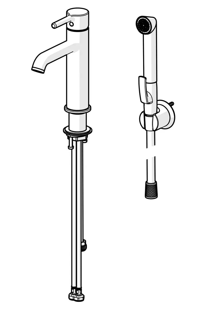 Oras Optima Style pesuallashana, 2606FH-80, harjattu teräs, piirroskuva