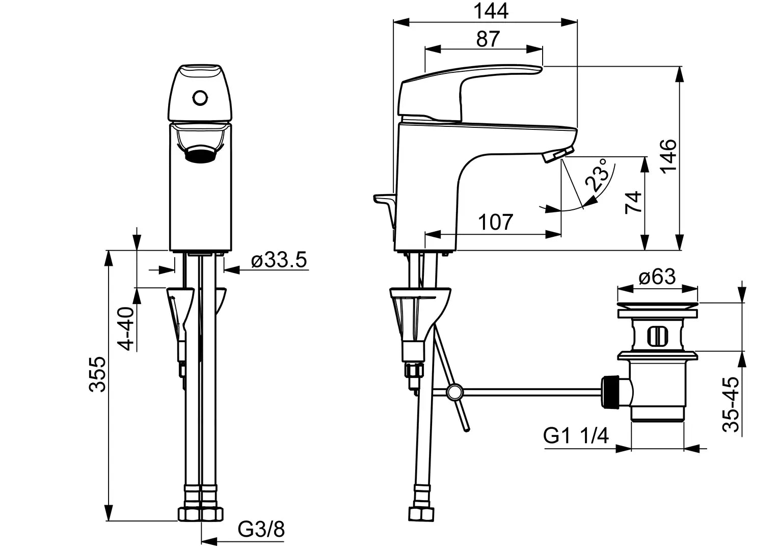 Oras Safira pesuallashana, 1004F, kromi, mittakuva