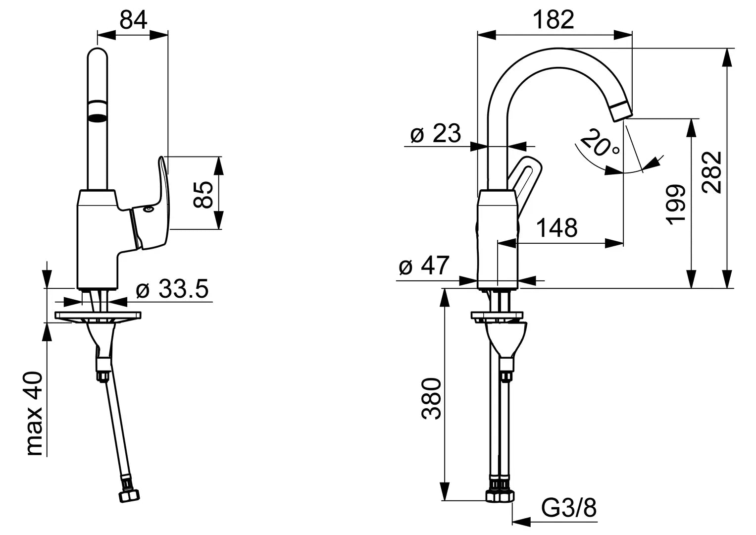 Oras Safira pesuallashana, 1007F, kromi, mittakuva