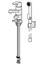 Oras Safira pesuallashana, jossa pesukoneventtiili, 1014F, kromi, piirroskuva