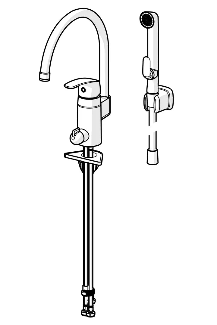 Oras Safira pesuallashana, jossa pesukoneventtiili, 1034F, kromi, piirroskuva