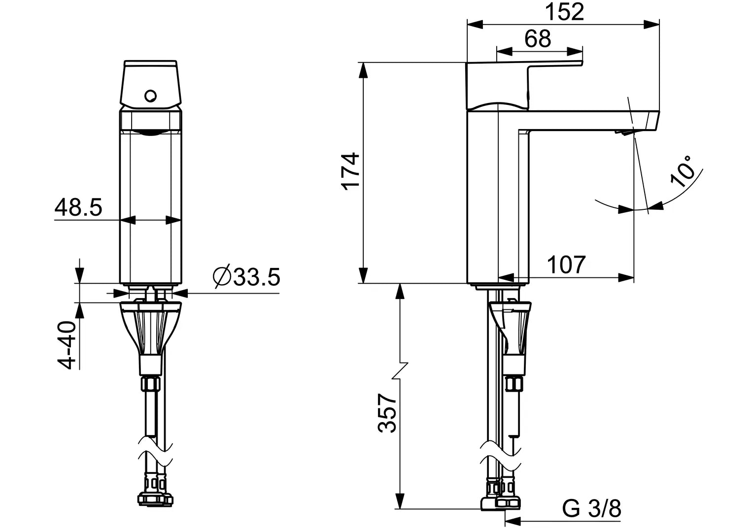 Oras Stela ECO pesuallashana, 4805F, kromi, mittakuva