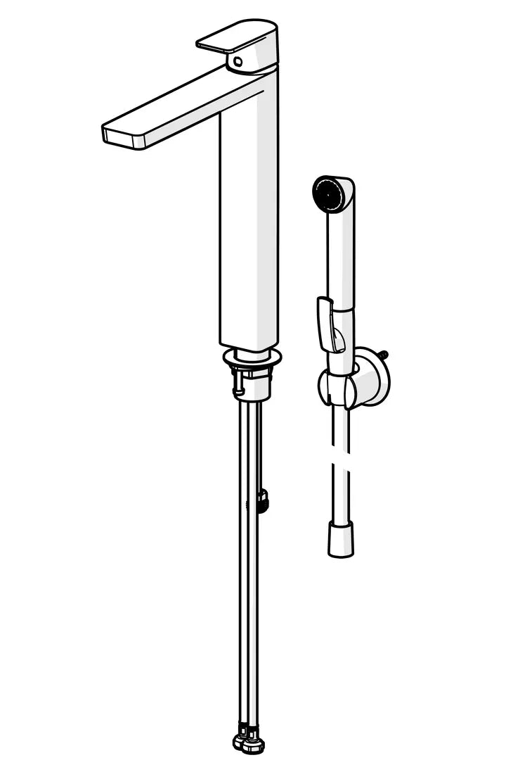 Oras Stela korkea pesuallashana, 4802F, kromi, piirroskuva