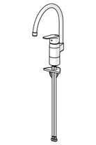 Oras Vega ECO keittiöhana, 1838FG-33, mattamusta, piirroskuva