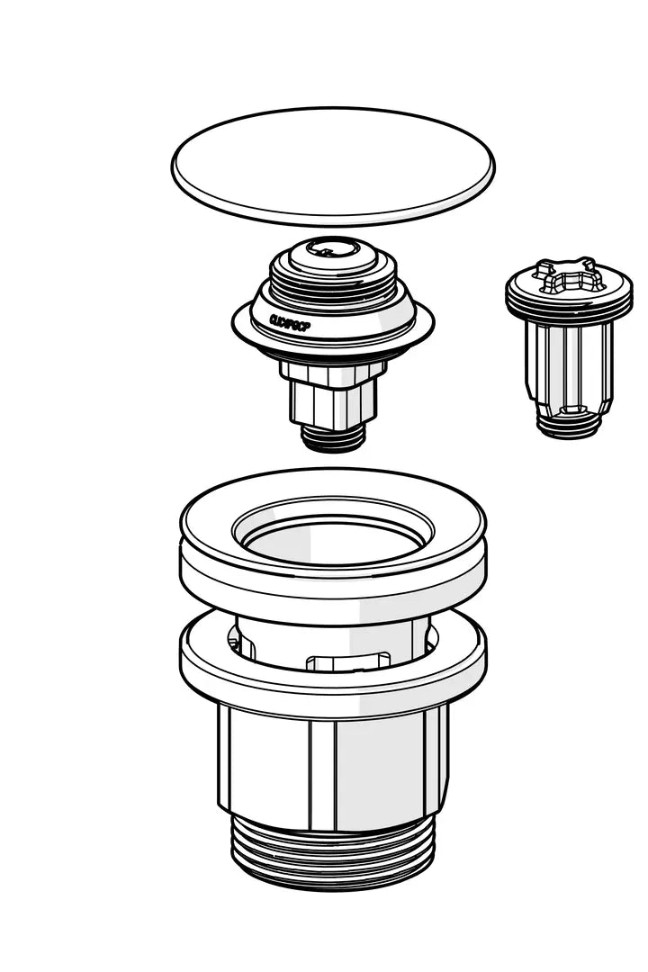 Oras helppokäyttöinen pohjaventtiili, 200060, kromi, piirroskuva