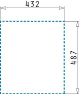 Otsoson SPACE 50 keittiöallas, mittakuva aukko