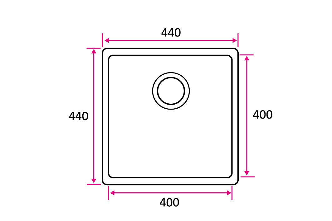 Stala LAGOM-40 keittiöallas, mittakuva