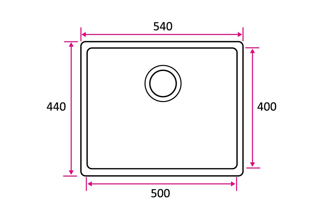 Stala LAGOM-50 keittiöallas, mittakuva