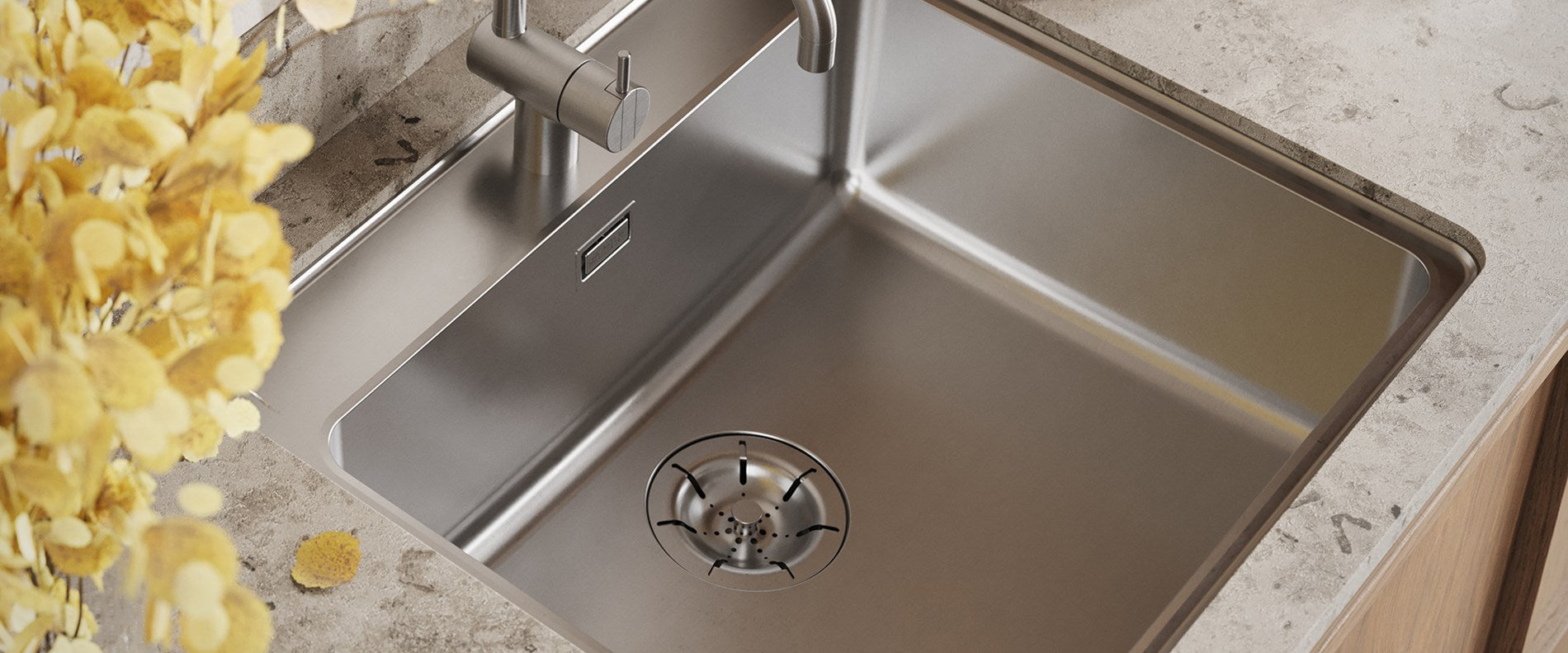 Stala ONE-T50 keittiöallas hana-alueella, ruostumaton teräs