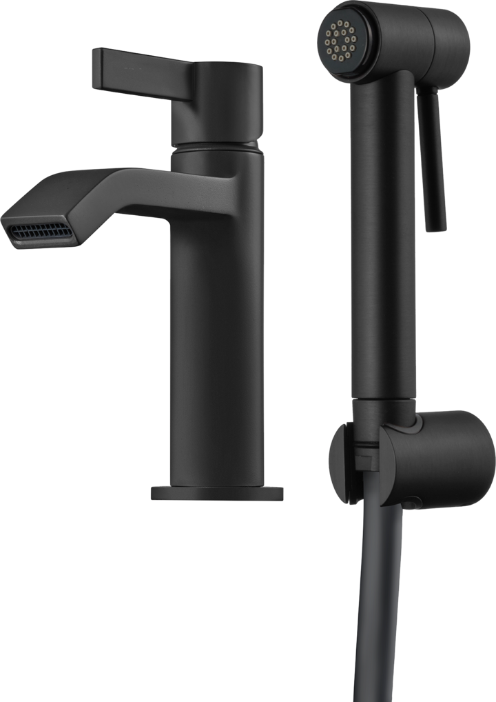 Tapwell ARM069 pesuallashana käsisuihkulla, matta musta