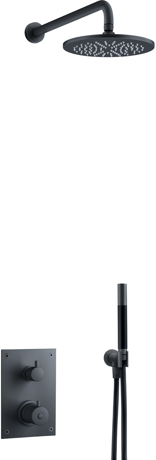 Tapwell BOX7268 piiloasennussuihku, matta musta