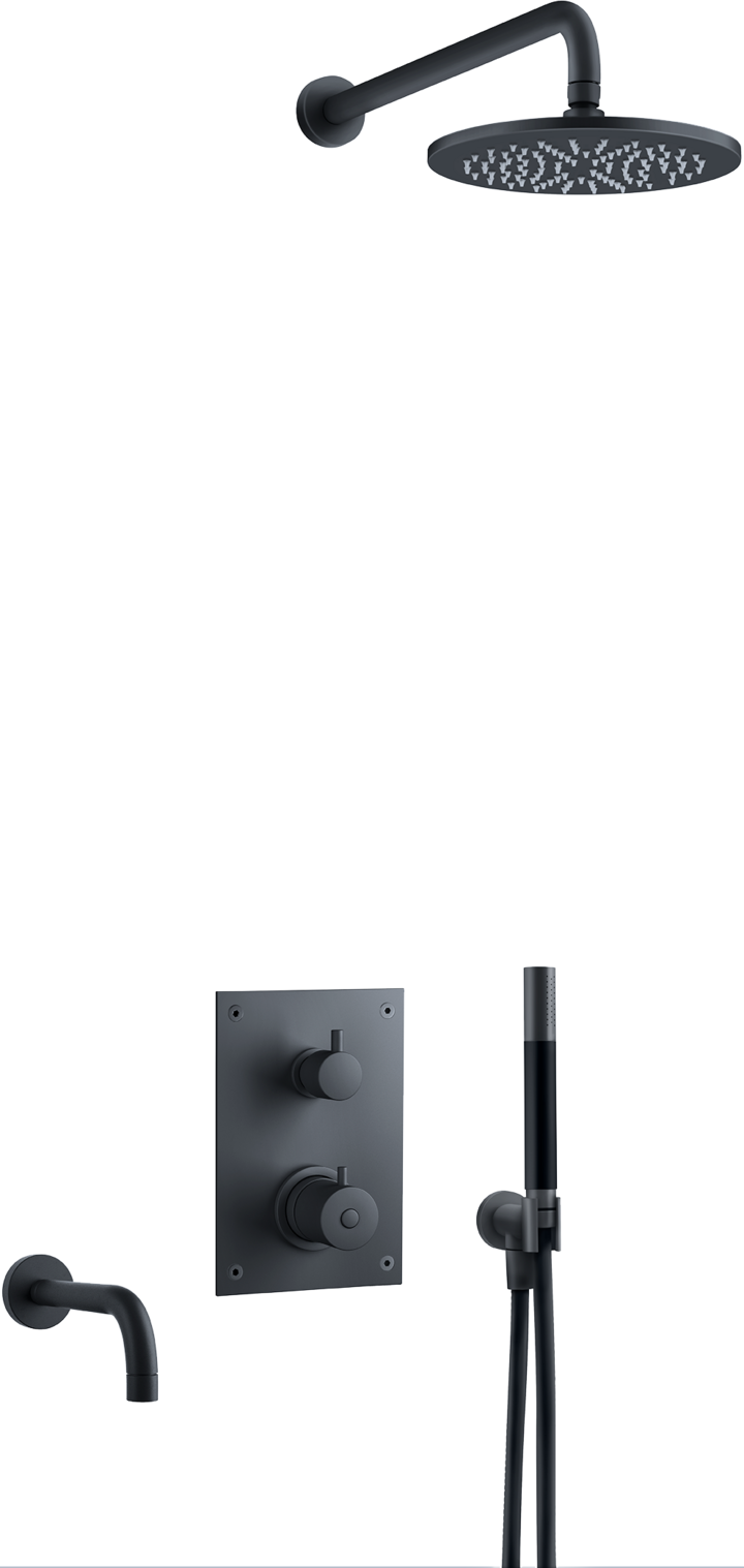 Tapwell BOX7368 mattamusta piiloasennettava sadesuihku ammehanalla