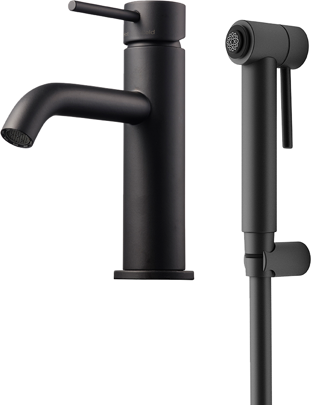 Tapwell EVM069 pesuallashana käsisuihkulla, matta musta