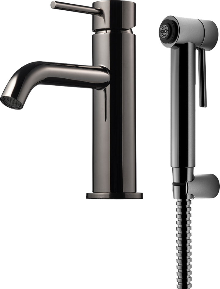 Tapwell EVM069 pesuallashana käsisuihkulla, musta kromi