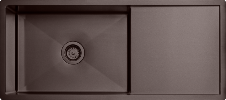 Tapwell TA8140 keittiöallaspaketti, laskutaso oikealla, pronssi