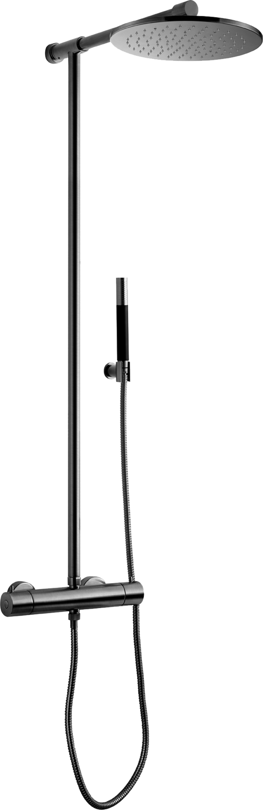 Tapwell TVM300 sadesuihku, harjattu musta kromi