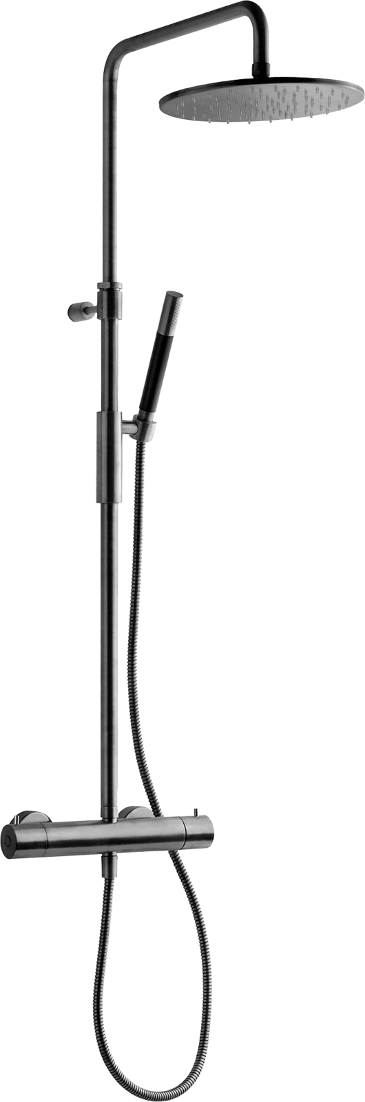 Tapwell TVM7200 sadesuihku, harjattu musta kromi